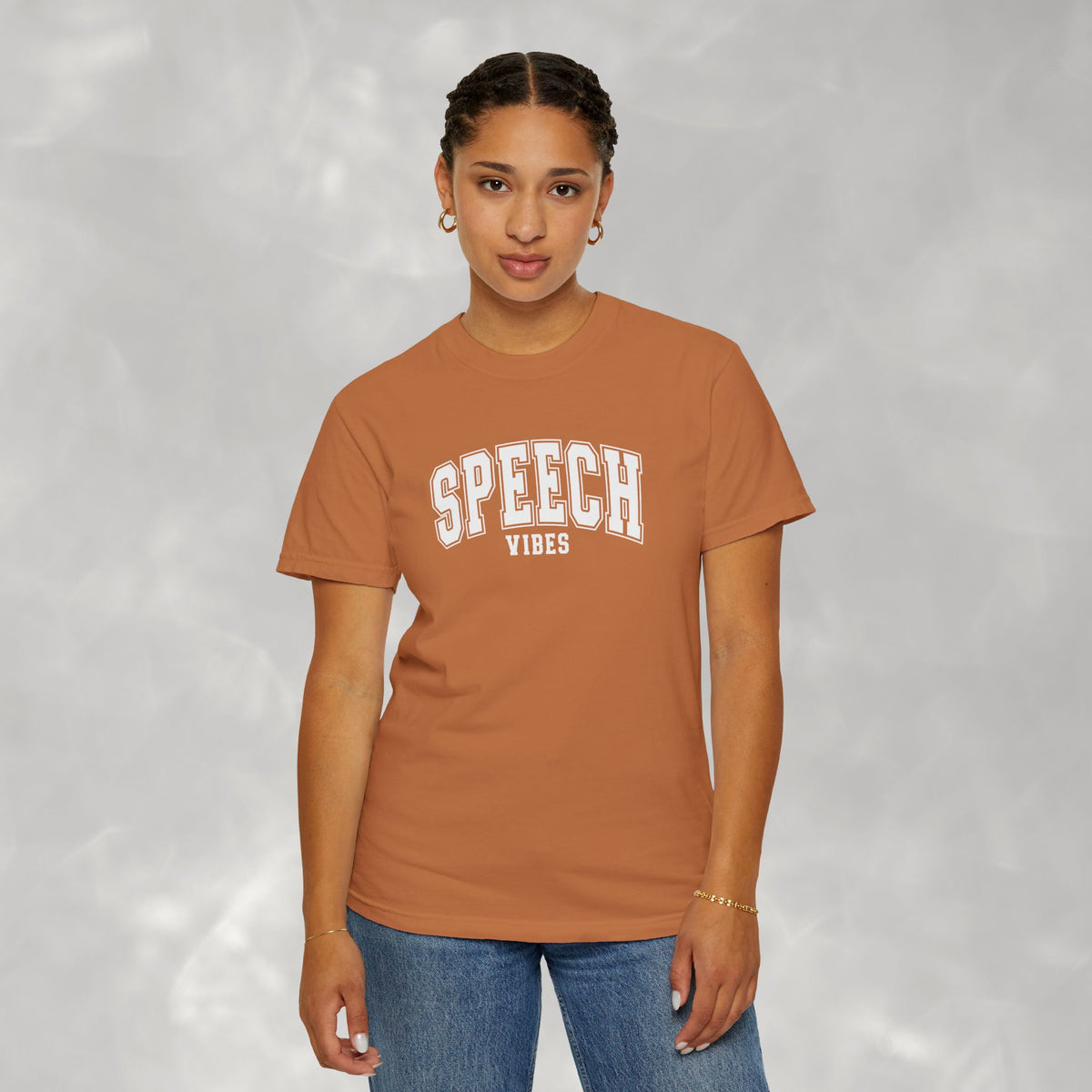 Speech Vibes, Unisex Comfort Colors Tee for SLP, SLPA, Speech Therapy