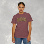 Leopard Print Varsity Nurse Comfort Colors Garment-Dyed T-shirt for RN, LPN, GN, Student Nurse