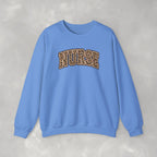 Leopard Print Varsity Nurse Gildan Unisex Heavy Blend™ Crewneck Sweatshirt