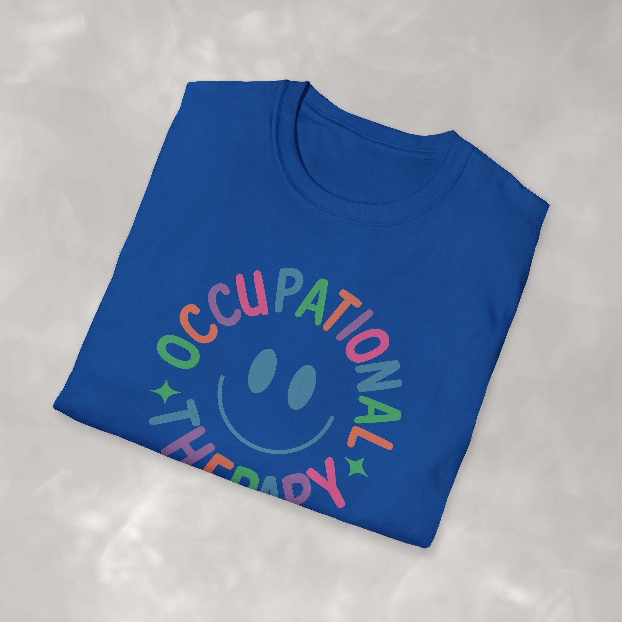 Occupational Therapy, Cute Playful Smile, OT, COTA Unisex Softstyle T-Shirt