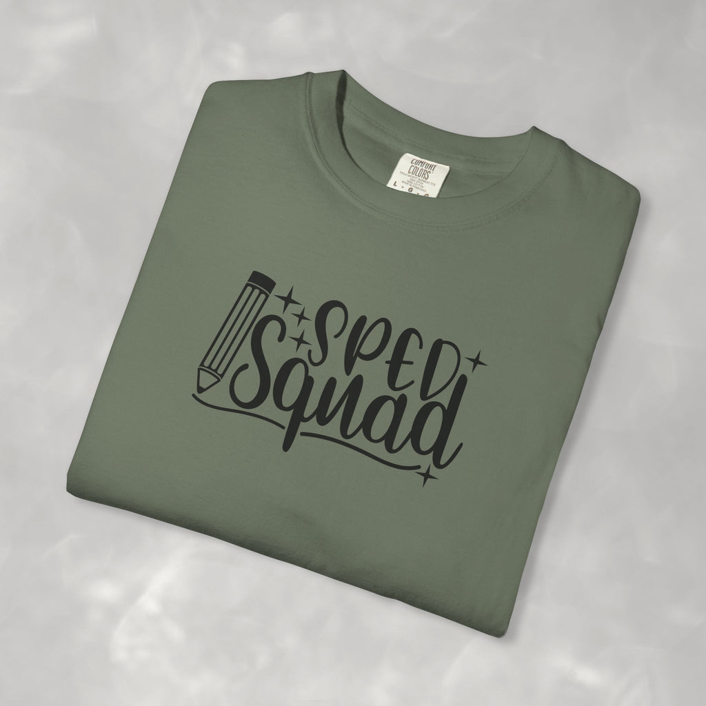 SPED Squad Comfort Colors Gildan Unisex Garment-Dyed T-shirt for Educators, Teachers, Paraprofessionals