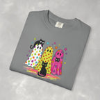 Preppy, Girly, Cute Halloween Ghosts with Cats, Comfort Colors Tee