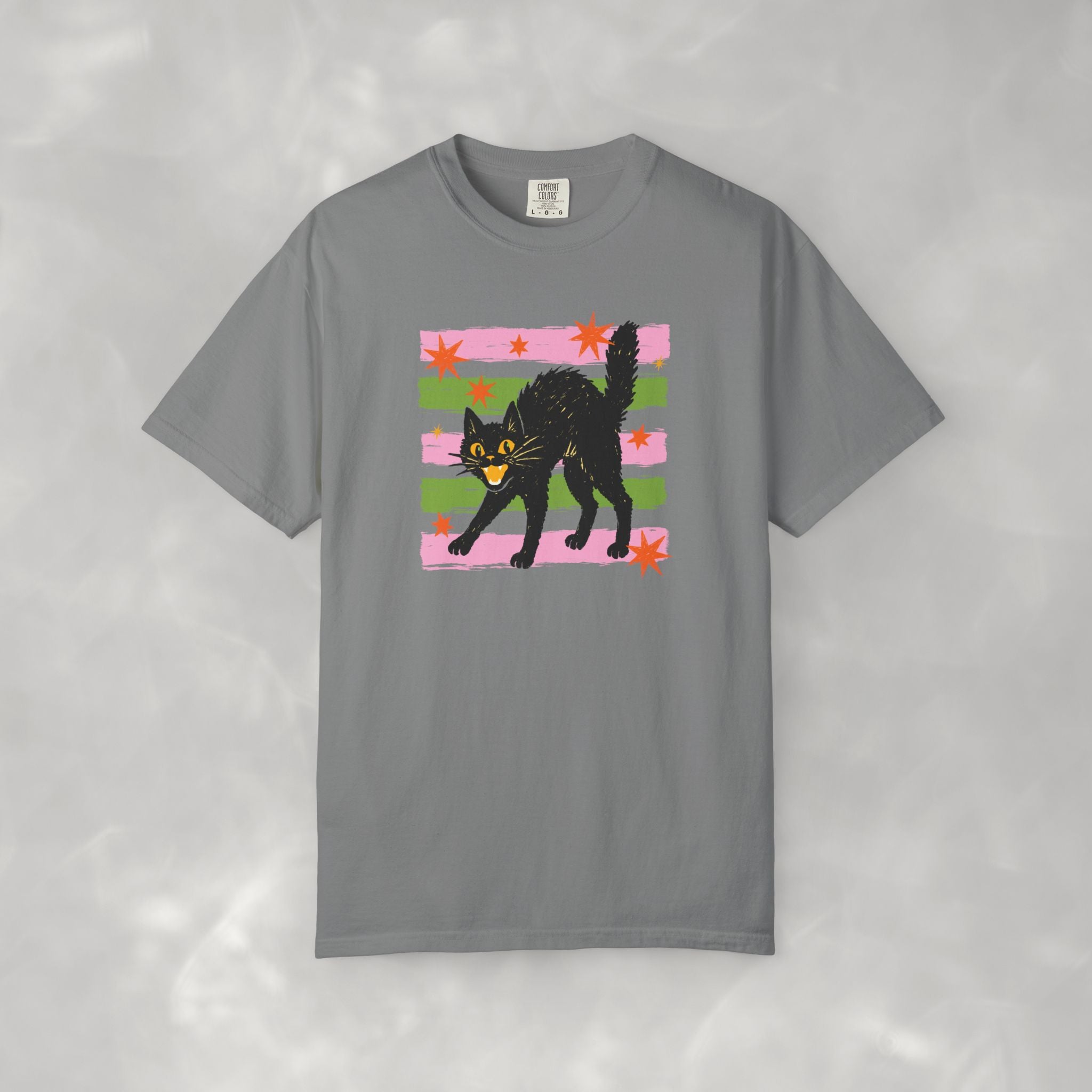 Spooky, Cute Black Cat, Halloween Comfort Colors Tee Unisex