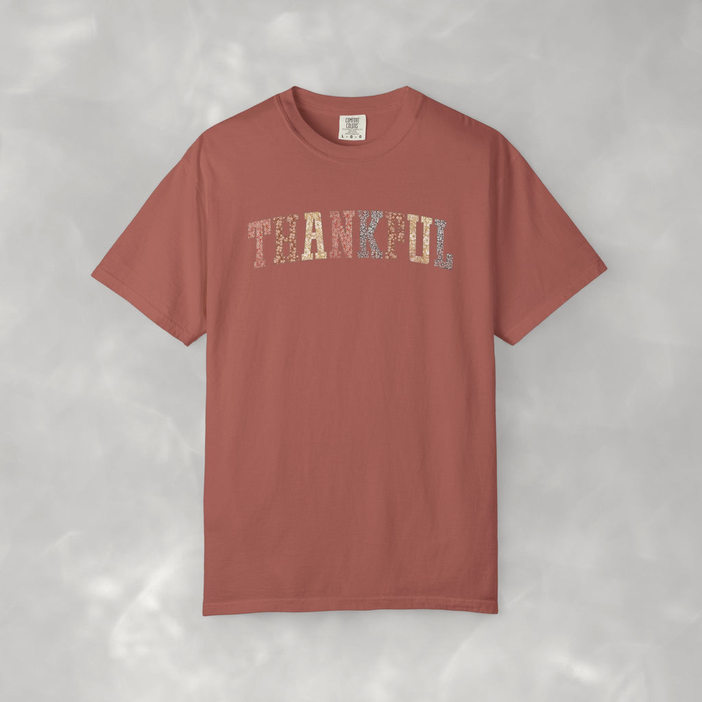 Boho Cute Thankful Comfort Colors Garment-Dyed T-shirt for Thanksgiving