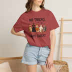 No Tricks Just Chicks, Funny Halloween Chickens in Costumes, Comfort Colors Tee