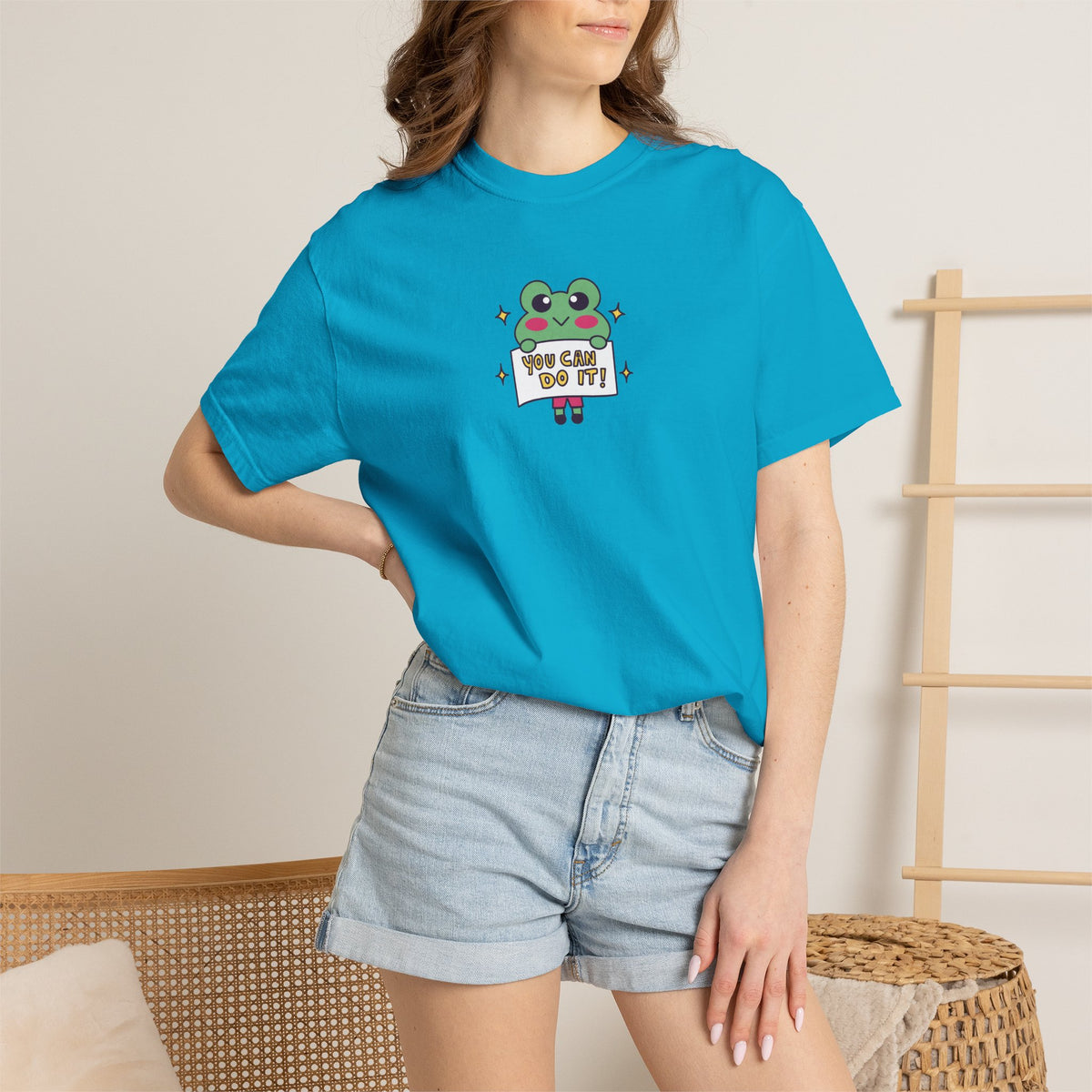 You Can Do It, Cute Motivational Frog Unisex Comfort Colors Tee for OT, PT, Speech Therapist