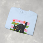 Spooky, Cute Black Cat, Halloween, Gildan Unisex Heavy Blend™ Crewneck Sweatshirt
