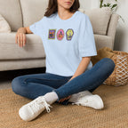 Cute Halloween Spooky Stamps with Cat, Jack-O-Lanter, Skeleton, Gildan Unisex Softstyle T-Shirt