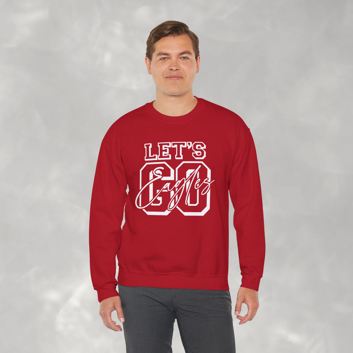Let's Go Eagles, Eagles Sports, Team Spirit Gildan Unisex Heavy Blend™ Crewneck Sweatshirt