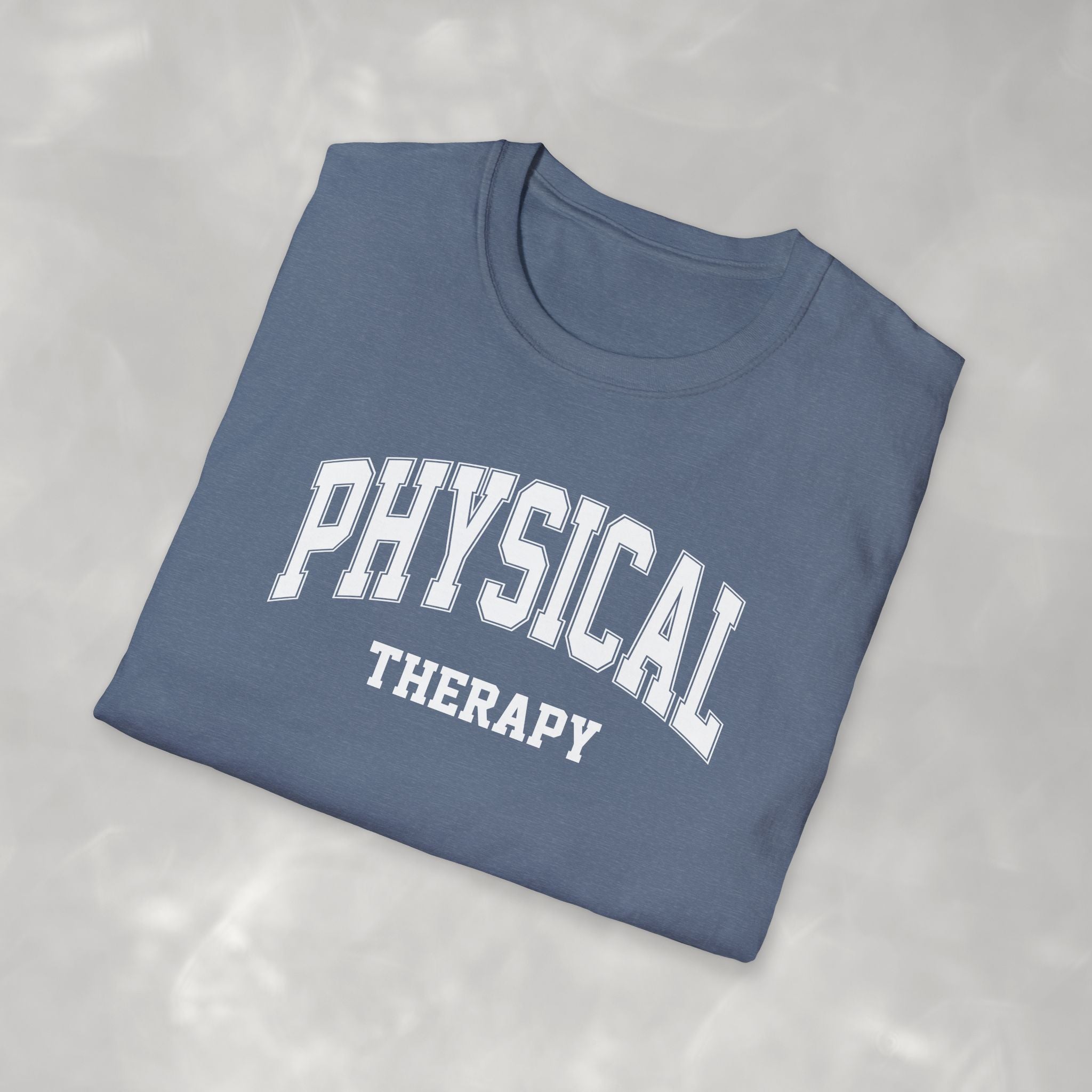 Physical Therapy, Therapist Varsity Style Gildan Unisex Softstyle T-Shirt