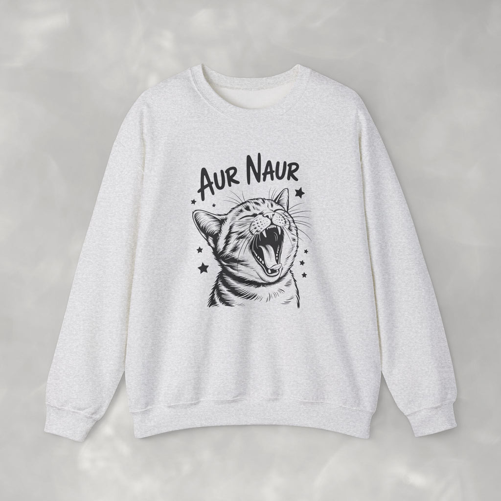 Aur Naur (Oh No) Funny Cat Lover Unisex Heavy Blend™ Crewneck Sweatshirt
