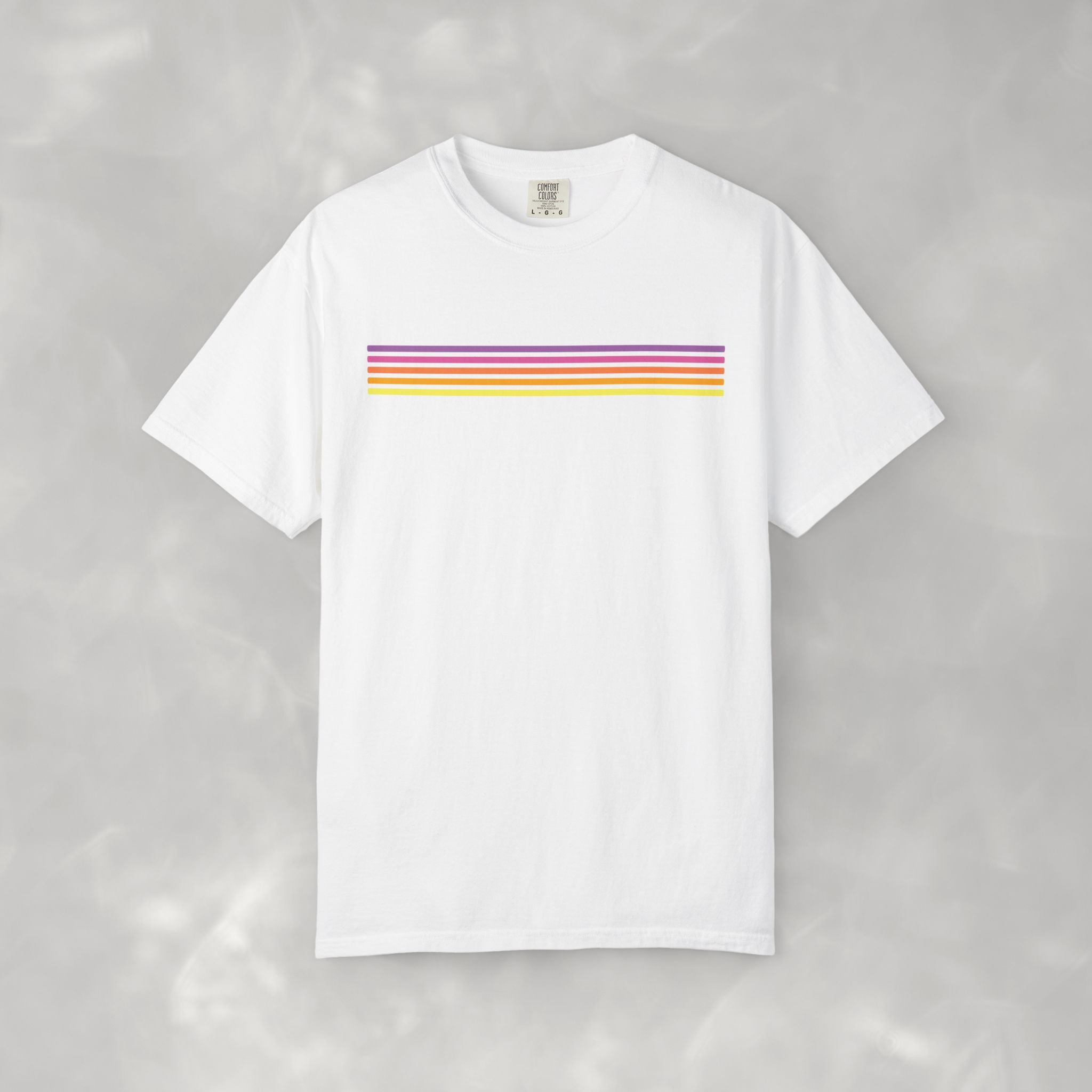 Retro Stripes Unisex CC Tee, Summer T-shirt for Men and Women