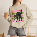 Spooky, Cute Black Cat, Halloween, Gildan Unisex Heavy Blend™ Crewneck Sweatshirt