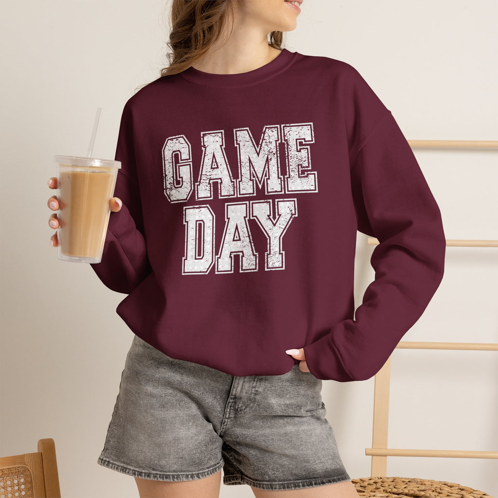 Cute Game Day, Preppy Polka Dot Gildan Unisex Heavy Blend™ Crewneck Sweatshirt