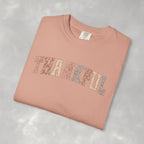 Boho Cute Thankful Comfort Colors Garment-Dyed T-shirt for Thanksgiving