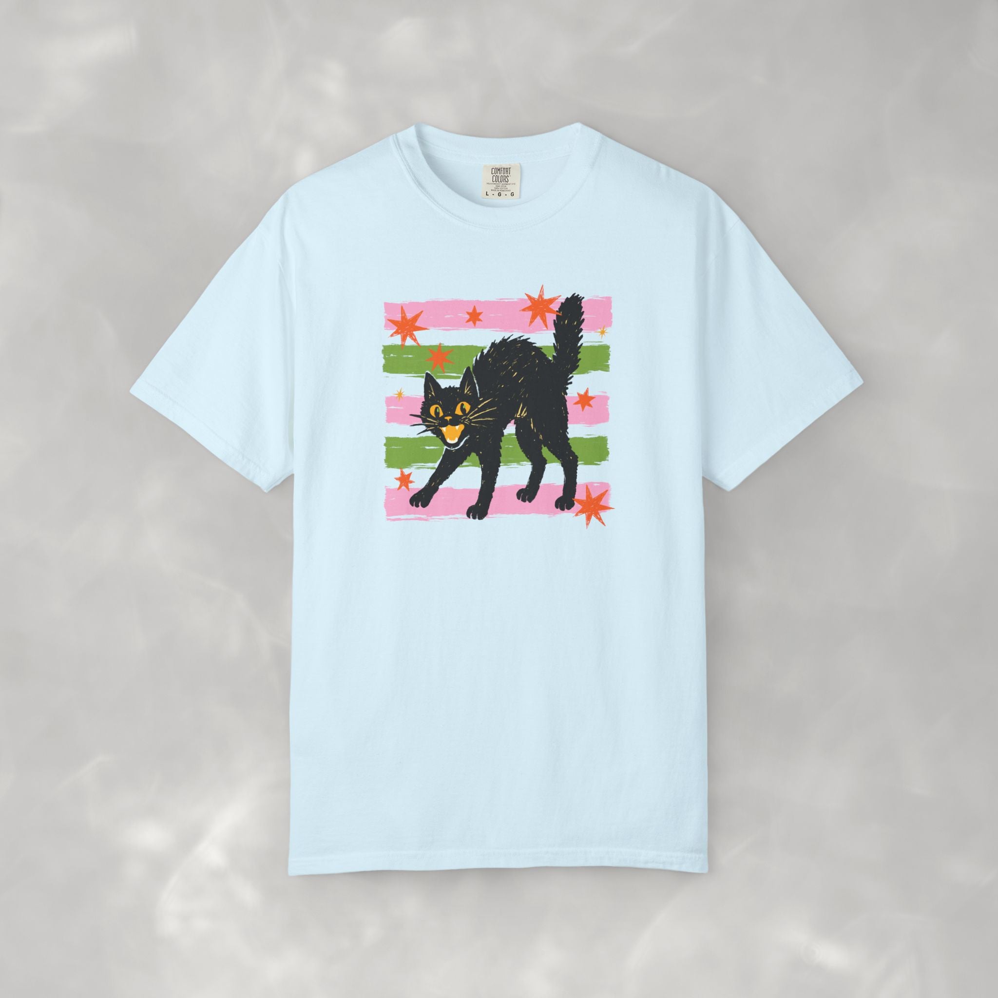 Spooky, Cute Black Cat, Halloween Comfort Colors Tee Unisex