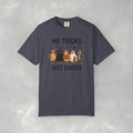 No Tricks Just Chicks, Funny Halloween Chickens in Costumes, Comfort Colors Tee