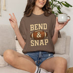 Funny Bend And Snap Football Comfort Colors Tee for Women