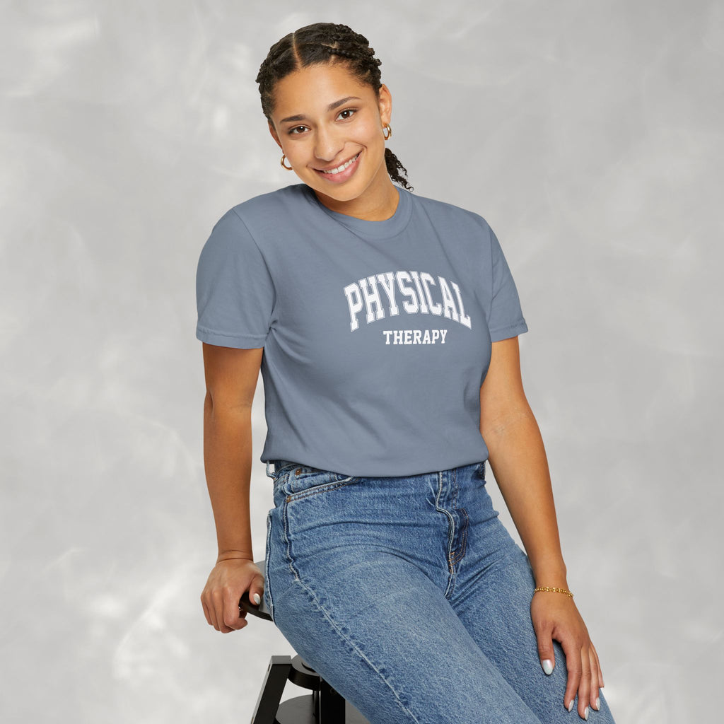 Physical Therapy, Therapist Classic Varsity Style Comfort Colors Tee