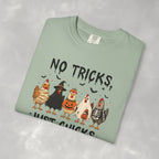 No Tricks Just Chicks, Funny Halloween Chickens in Costumes, Comfort Colors Tee