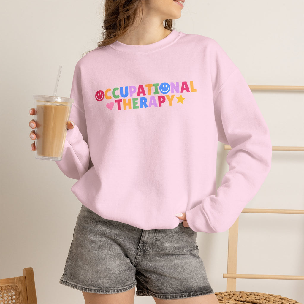 Occupational Therapy, Cute Pediatric OT Gildan Unisex Heavy Blend™ Crewneck Sweatshirt for OT, OTR, OTA, COTA
