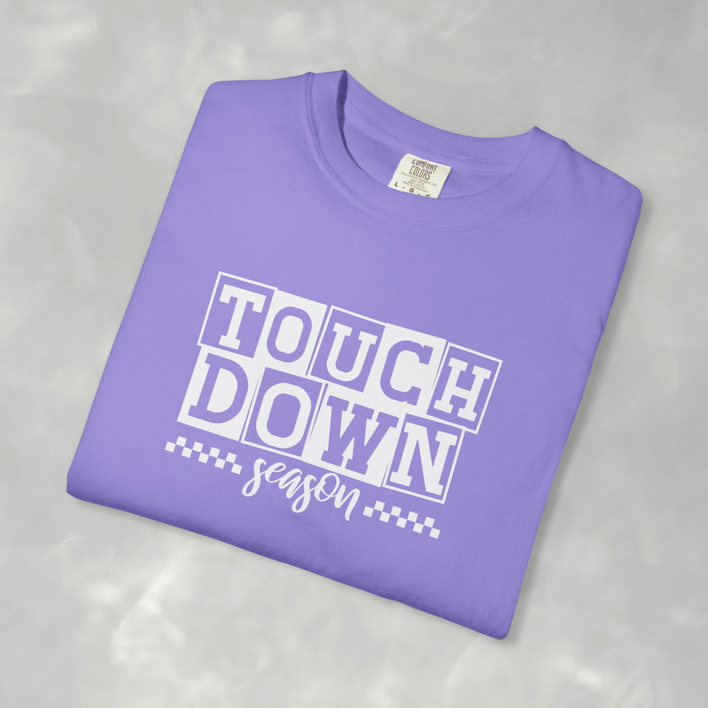 Touchdown Season, Preppy Football Comfort Colors Tee
