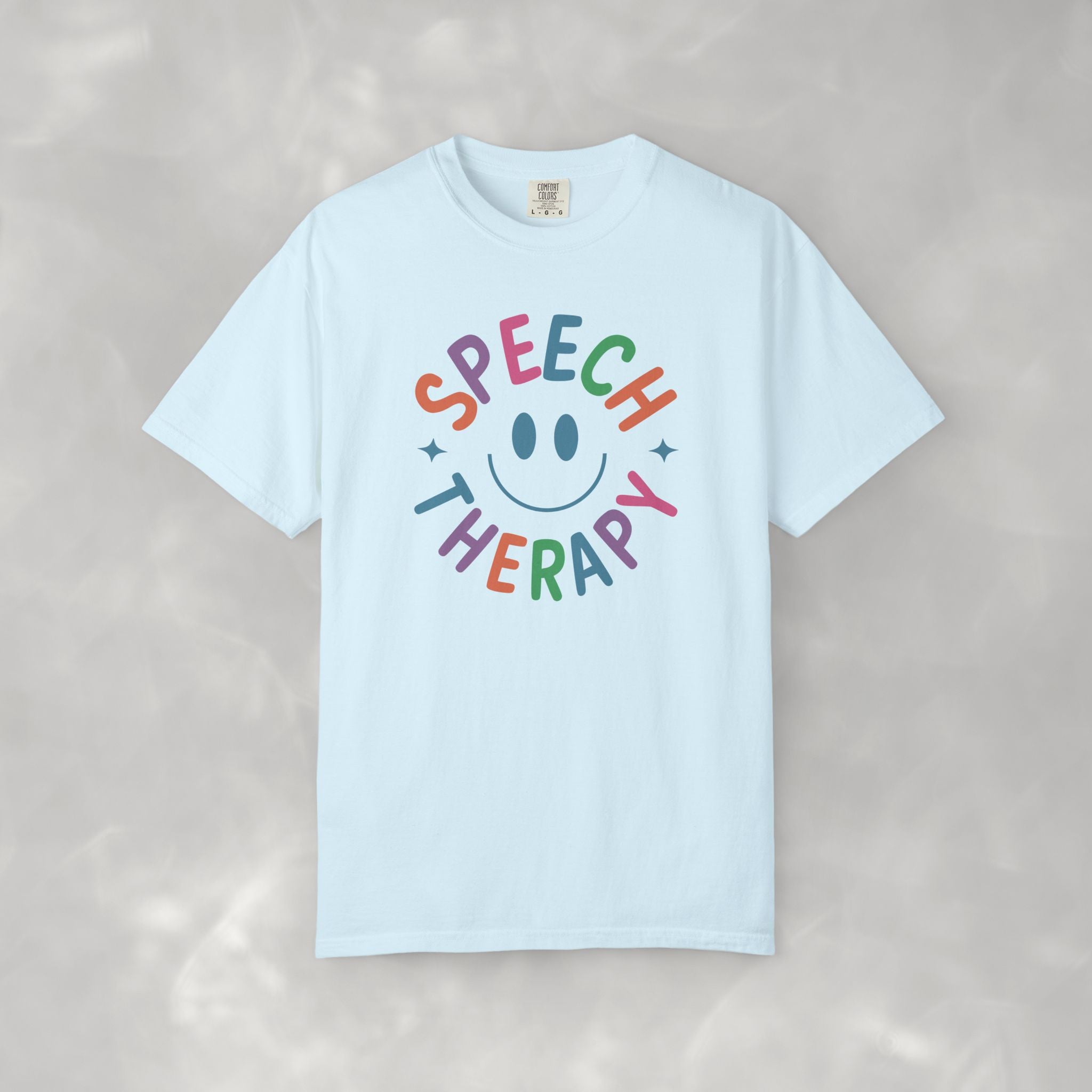 Speech Therapy, Cute Playful Smile, SLP, SLPA Comfort Colors Tee