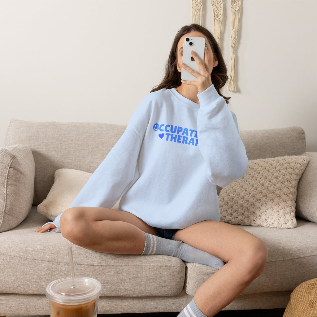 Occupational Therapy, Cute Pediatric OT Gildan Unisex Heavy Blend™ Crewneck Sweatshirt for OT, OTR, OTA, COTA