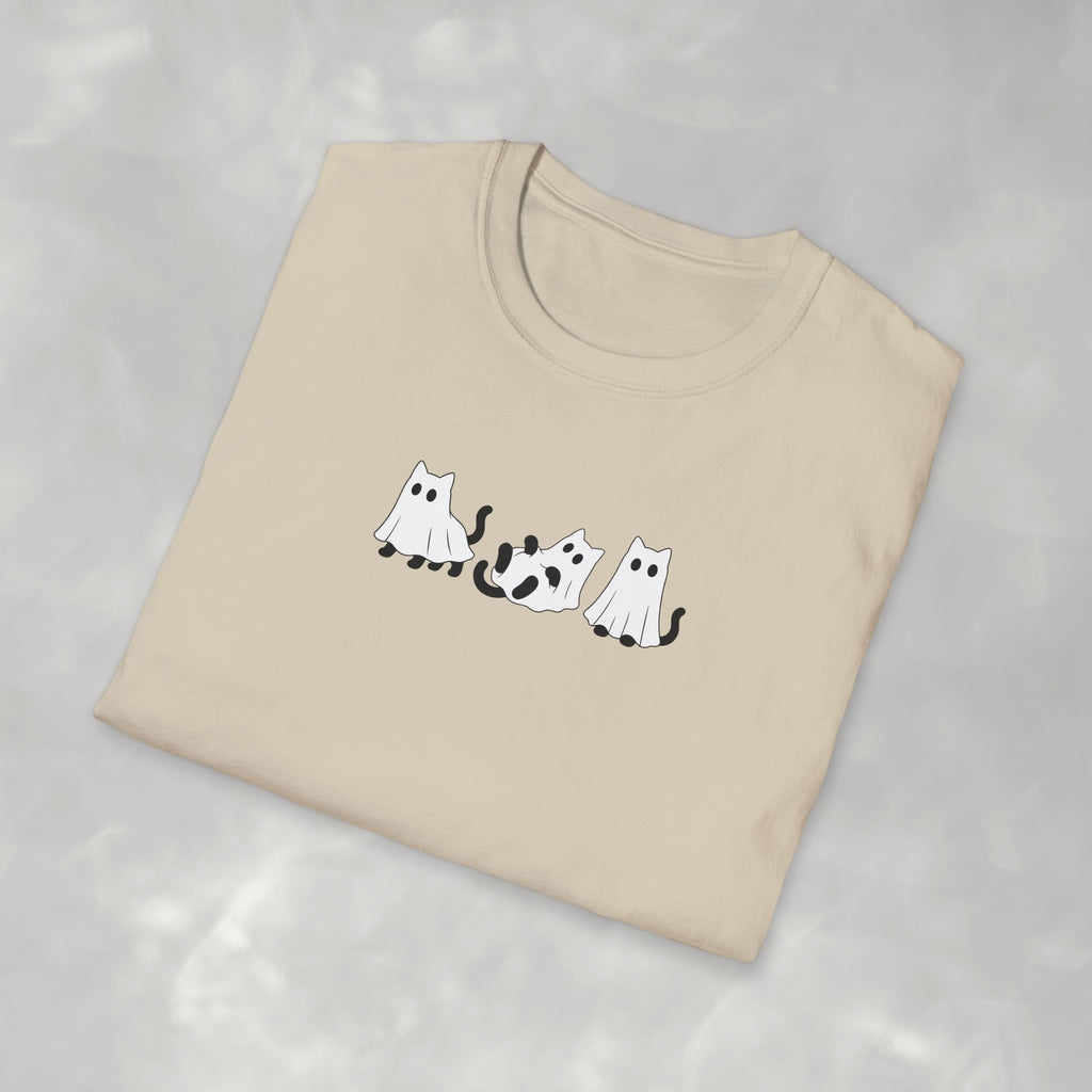 Cute Black Cat Ghosts, Haunted Kitties Halloween Gildan Unisex Softstyle T-Shirt
