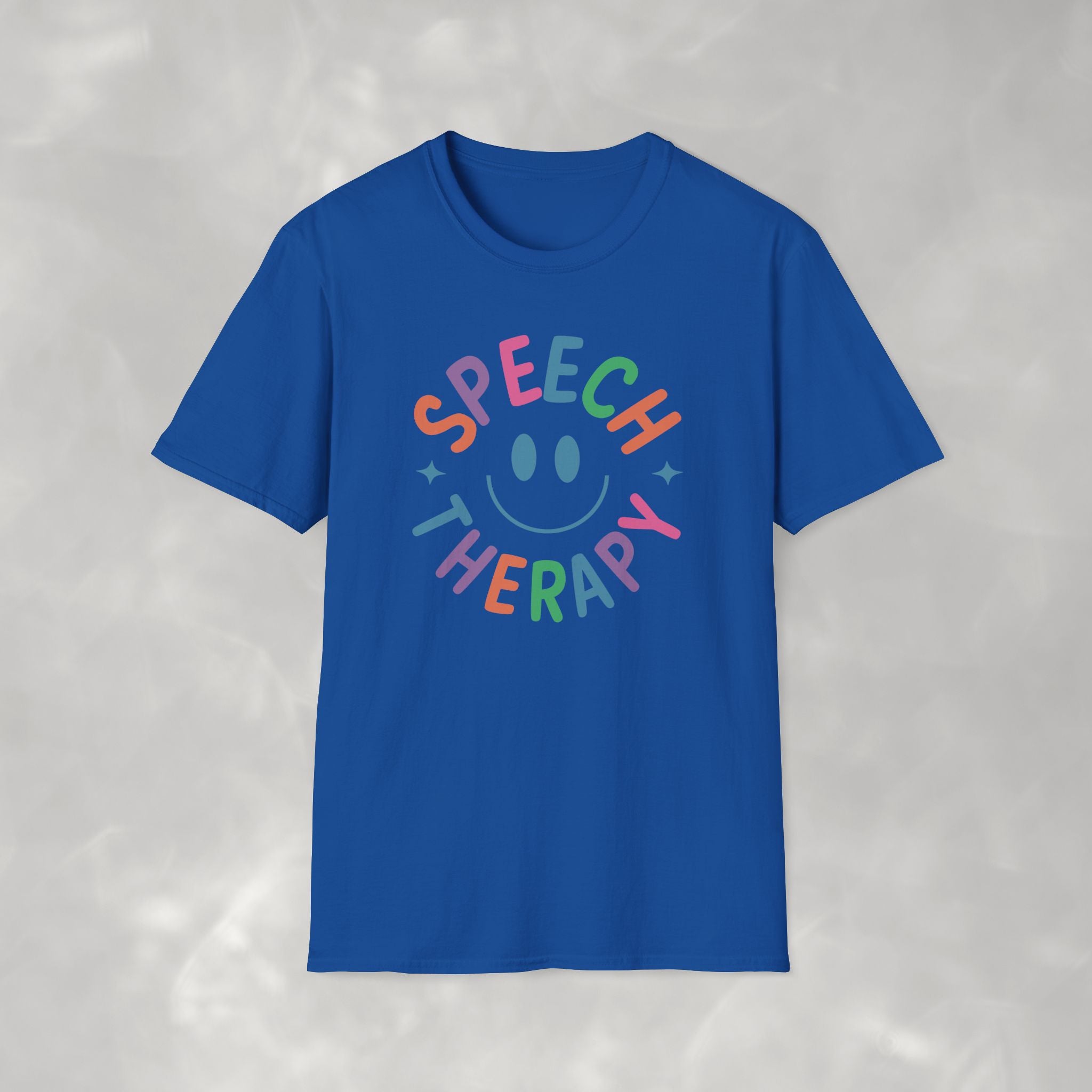 Speech Therapy, Cute Playful Smile, SLP, SLPA Gildan Unisex Softstyle T-Shirt