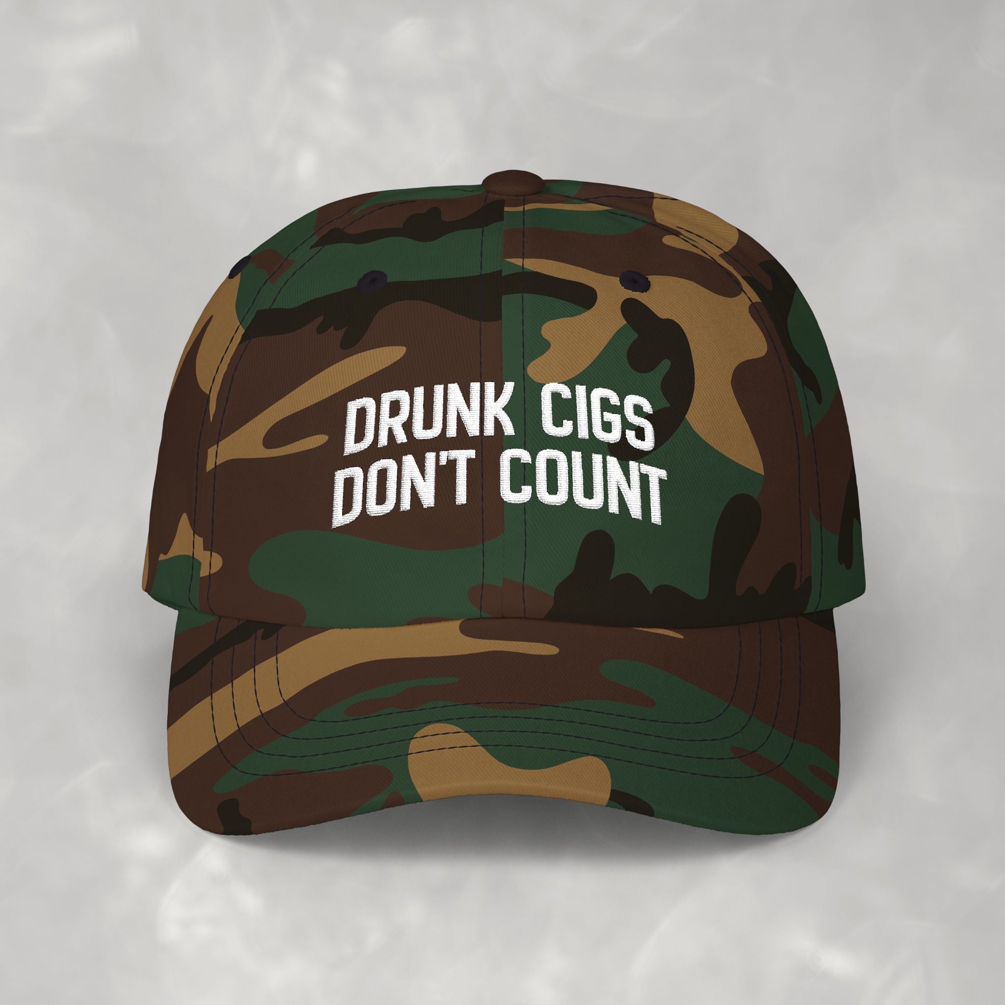 Drunk Cigs Don't Count Embroidered Classic Dad Cap