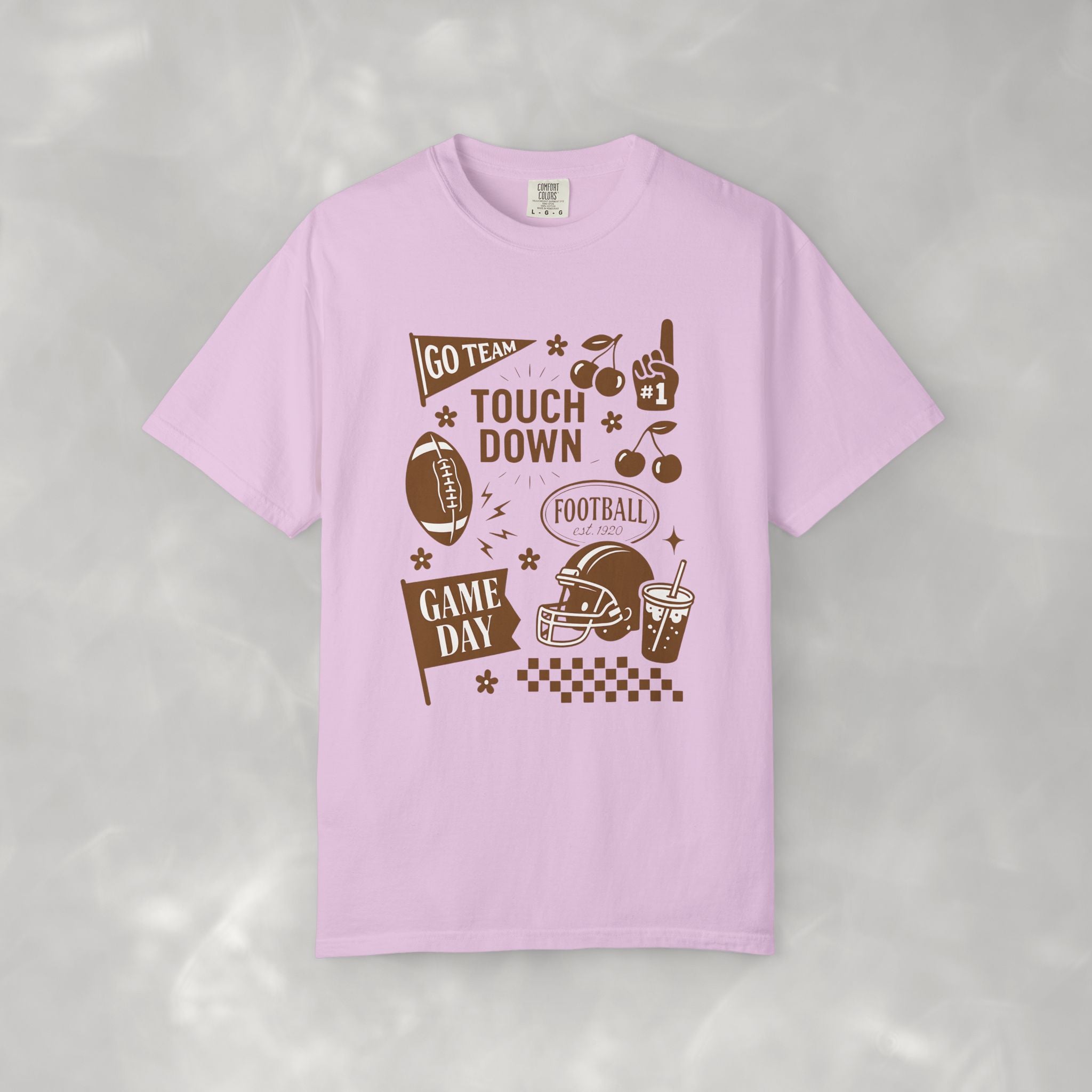 Football Preppy Game Day Comfort Colors Tee for Women