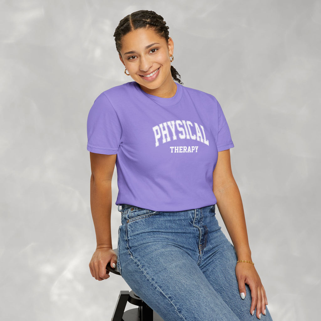 Physical Therapy, Therapist Classic Varsity Style Comfort Colors Tee