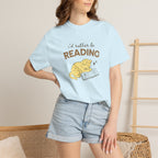 I'd Rather Be Reading, Cat Book Lover Comfort Colors Tee