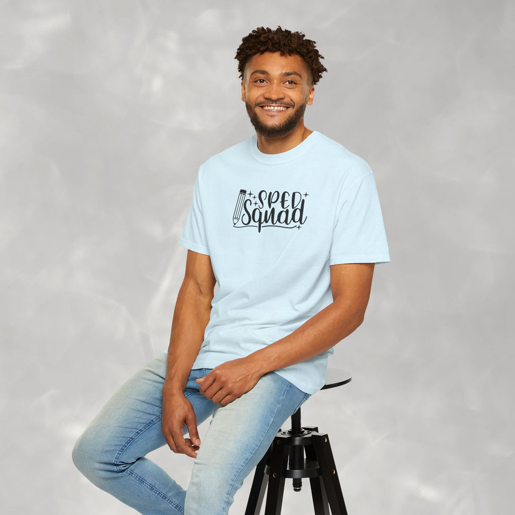 SPED Squad Comfort Colors Gildan Unisex Garment-Dyed T-shirt for Educators, Teachers, Paraprofessionals