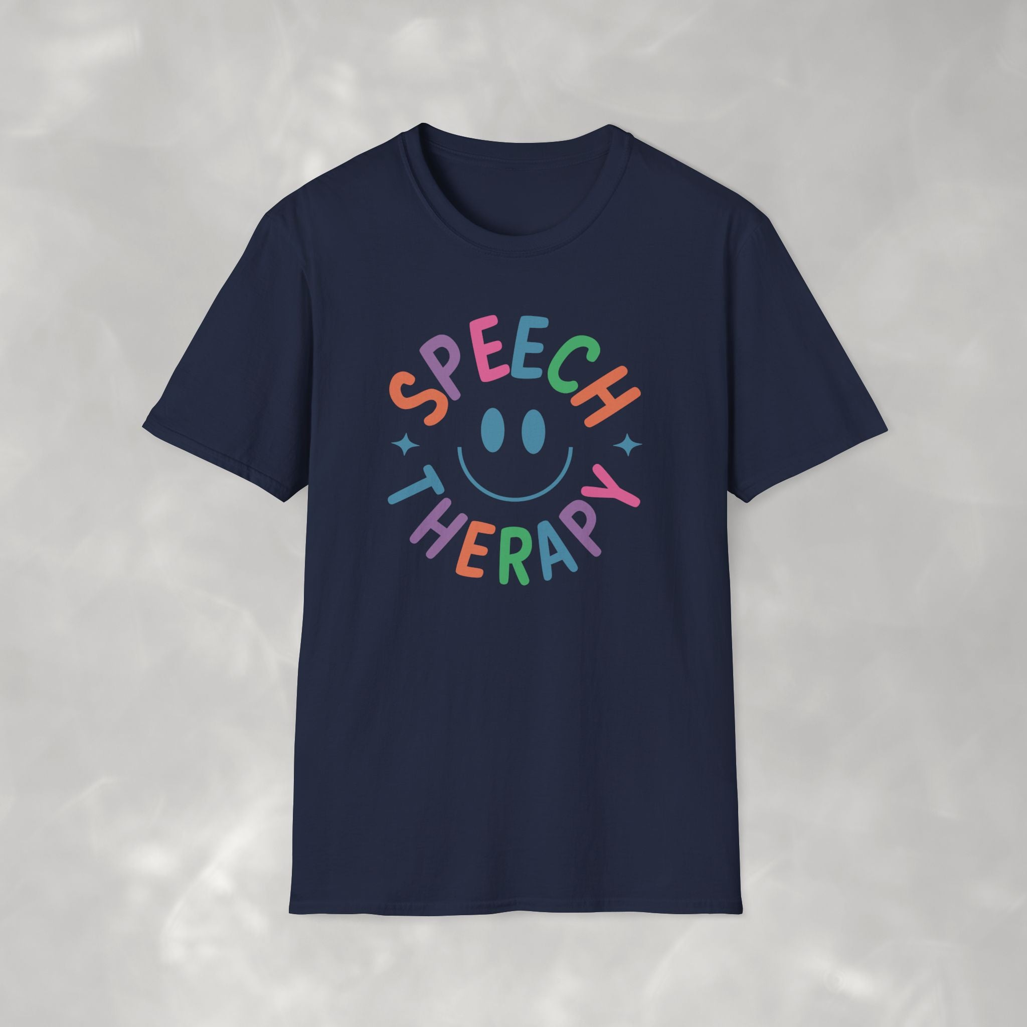 Speech Therapy, Cute Playful Smile, SLP, SLPA Gildan Unisex Softstyle T-Shirt