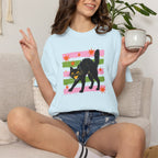 Spooky, Cute Black Cat, Halloween Comfort Colors Tee Unisex