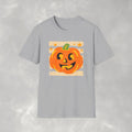 Happy Jack-O-Lantern, Striped Halloween Gildan Unisex Softstyle T-Shirt