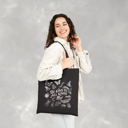 Be Kind to All Kinds Double-Sided Cotton Canvas Tote Bag