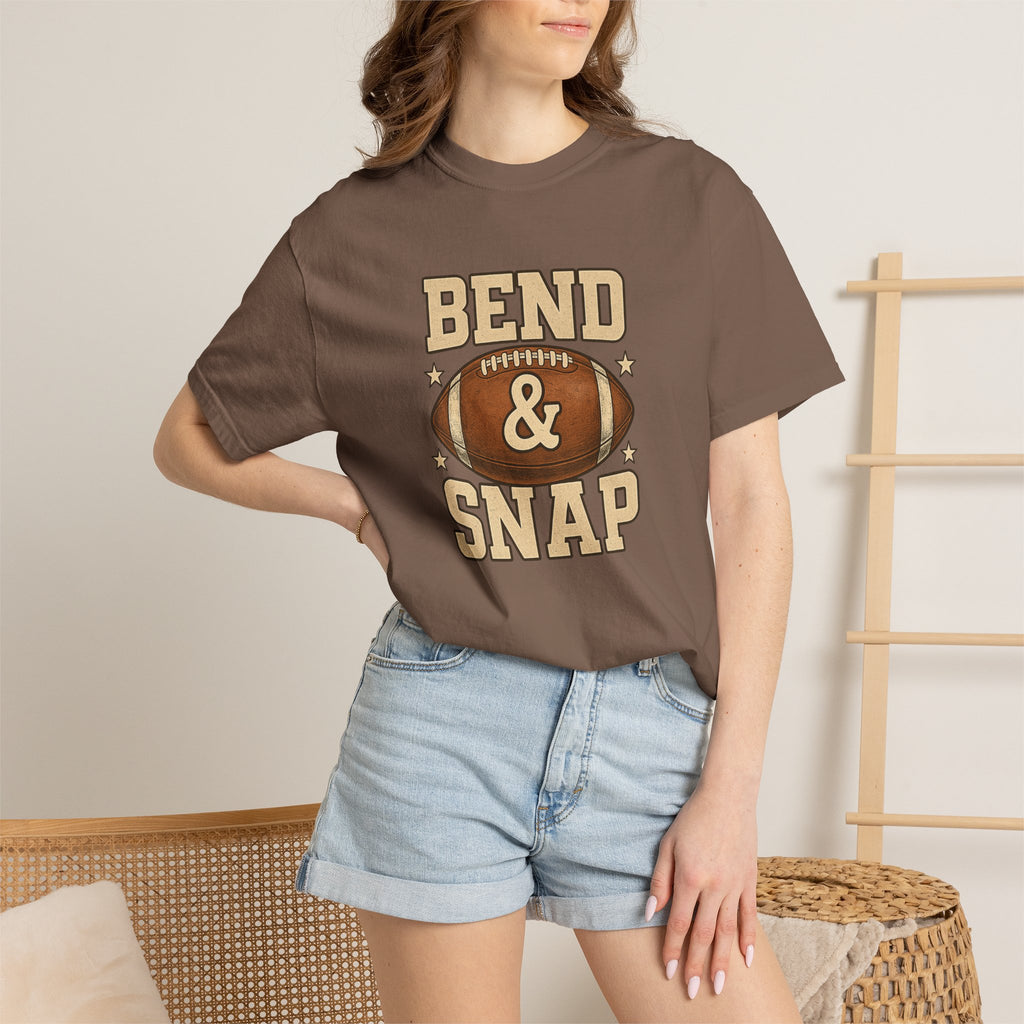 Funny Bend And Snap Football Comfort Colors Tee for Women