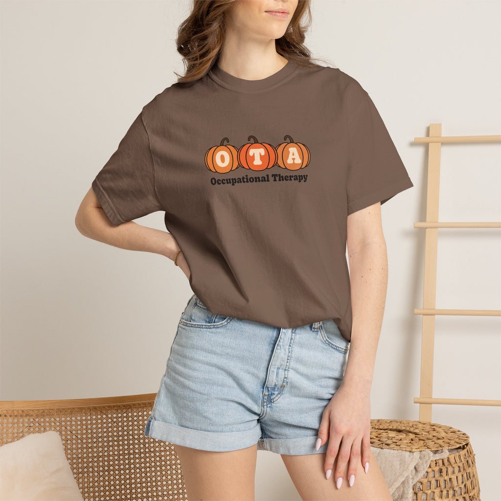 OTA Fall Pumpkins Comfort Colors Garment-Dyed T-shirt for Occupational Therapy Assistants