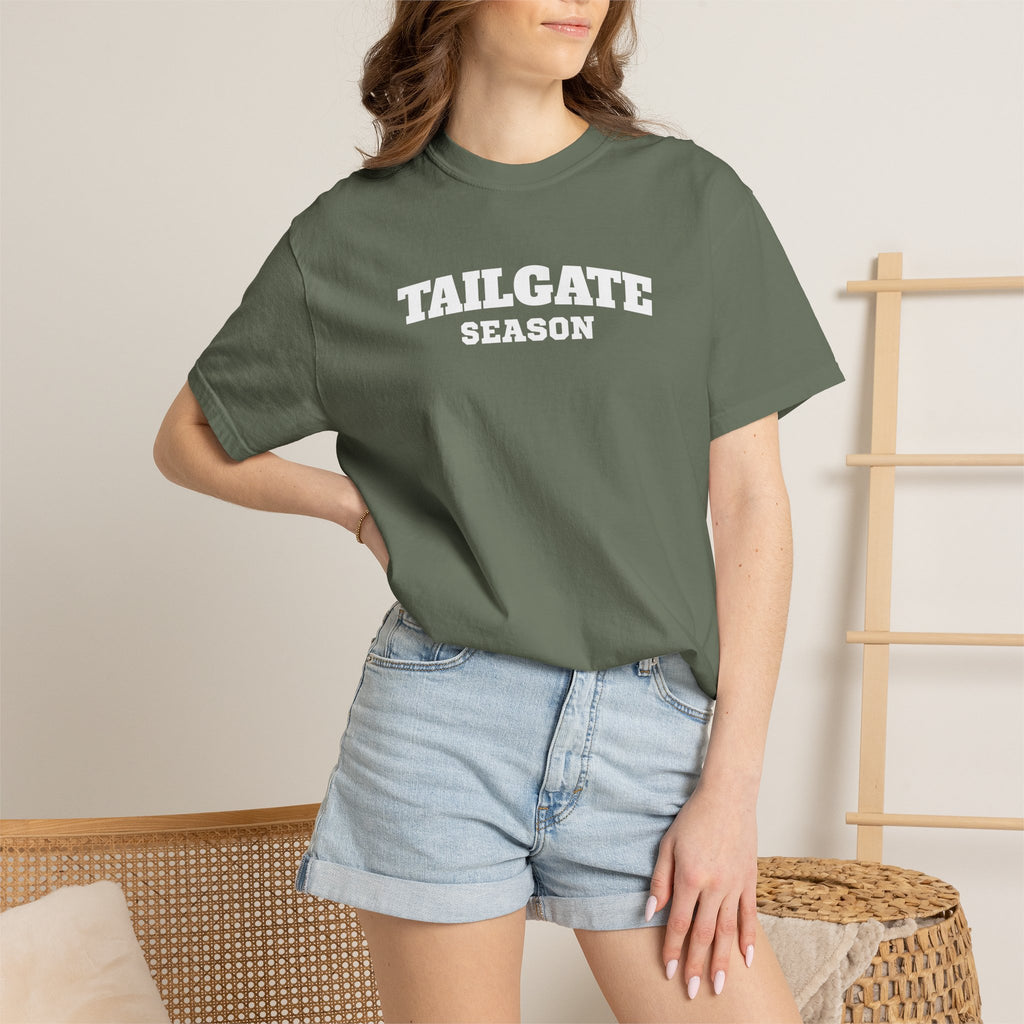 Tailgate Season, Football Game Day Unisex Comfort Colors Tee for Men and Women
