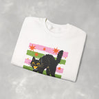 Spooky, Cute Black Cat, Halloween, Gildan Unisex Heavy Blend™ Crewneck Sweatshirt