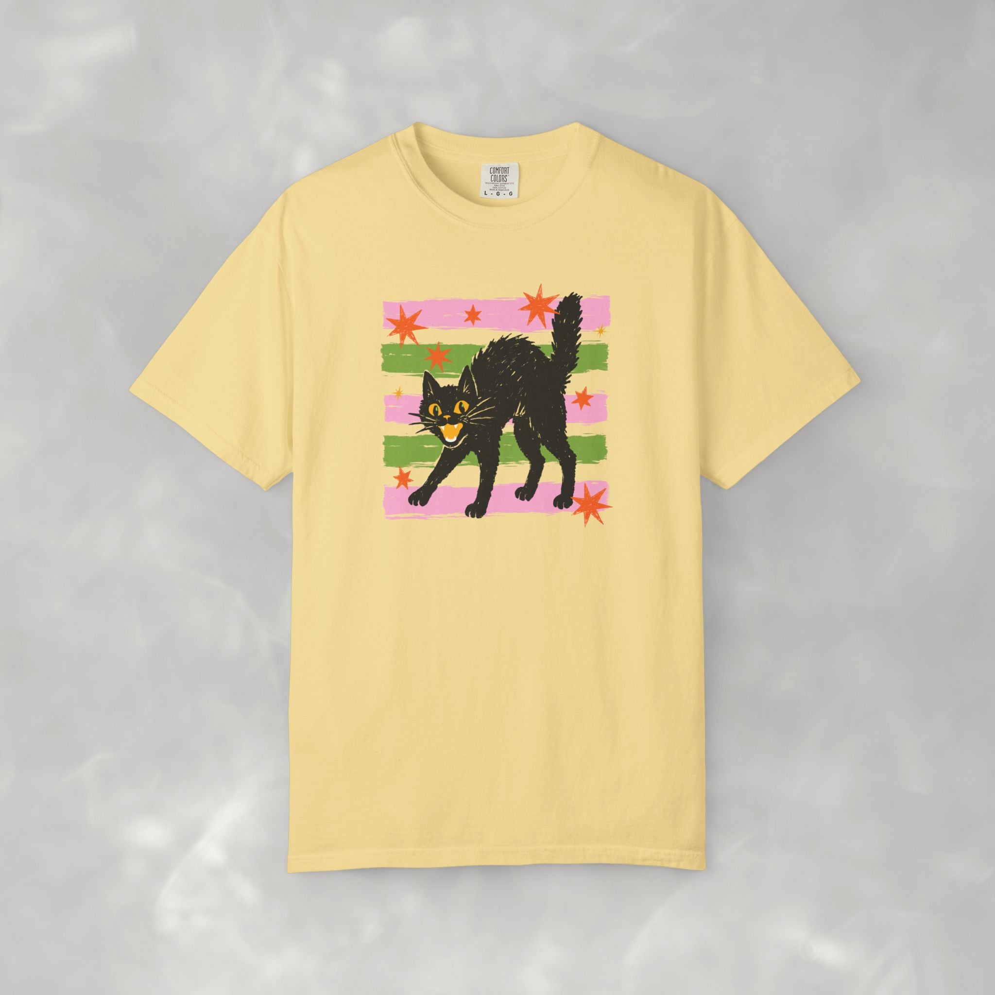 Spooky, Cute Black Cat, Halloween Comfort Colors Tee Unisex