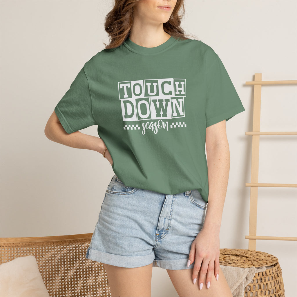 Touchdown Season, Preppy Football Comfort Colors Tee