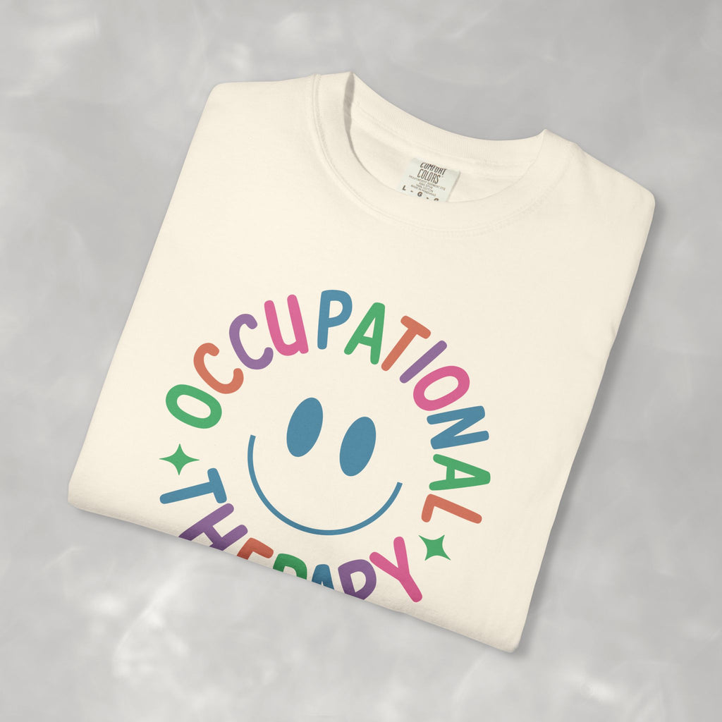 Occupational Therapy, Cute Playful Smile, OT, COTA Comfort Colors Tee