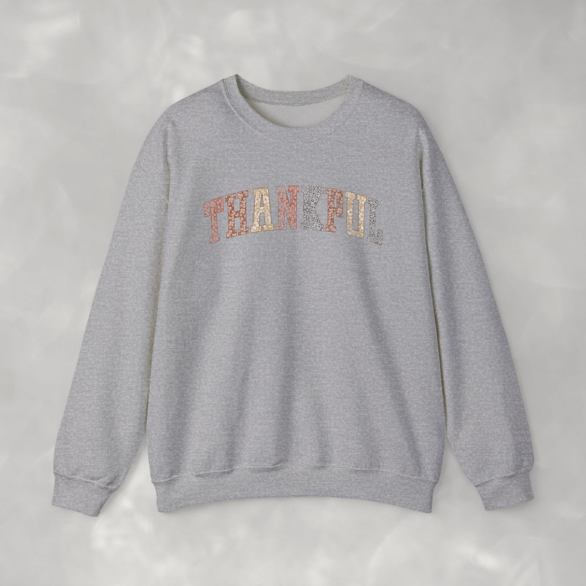 Thankful Cute Boho Trendy Gildan Unisex Heavy Blend™ Crewneck Sweatshirt for Autumn, Fall, Thanksgiving