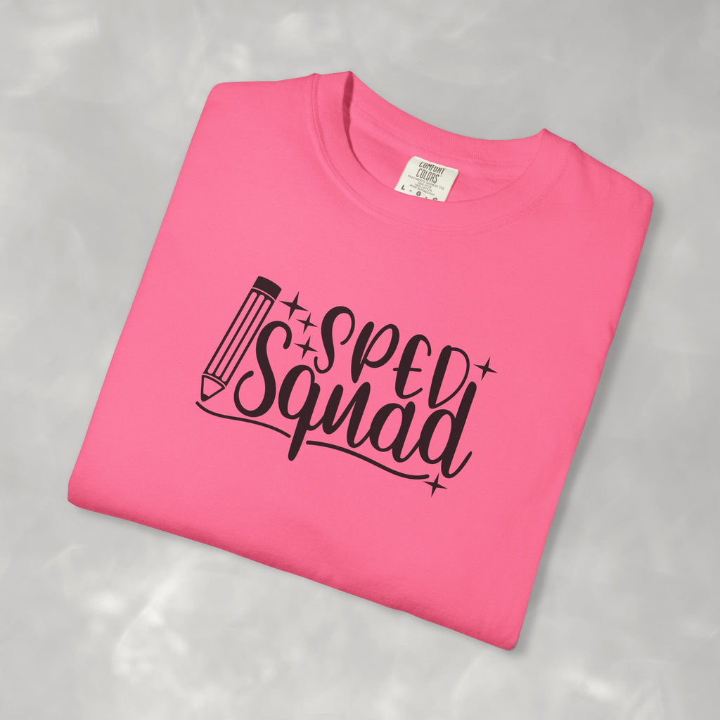 SPED Squad Comfort Colors Gildan Unisex Garment-Dyed T-shirt for Educators, Teachers, Paraprofessionals