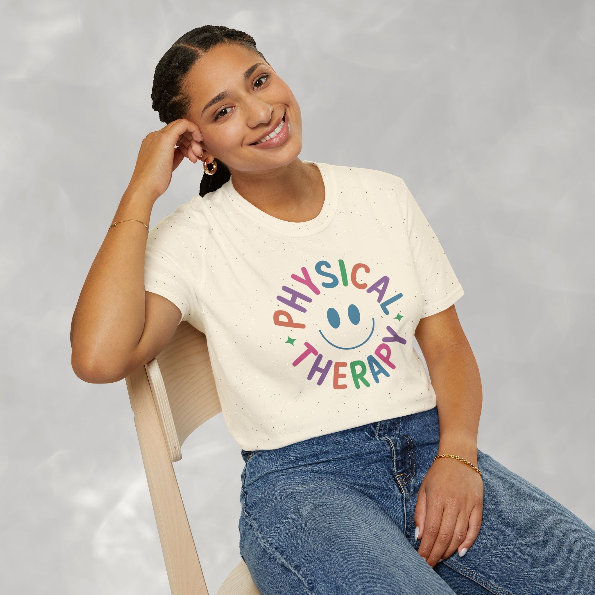 Physical Therapy, Cute Playful Smile, PT, PTA Gildan Unisex Softstyle T-Shirt