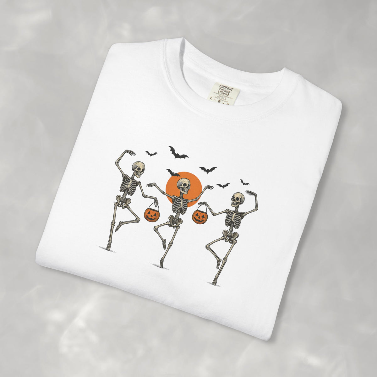 Dancing Skeletons, Cute Halloween Comfort Colors Tee